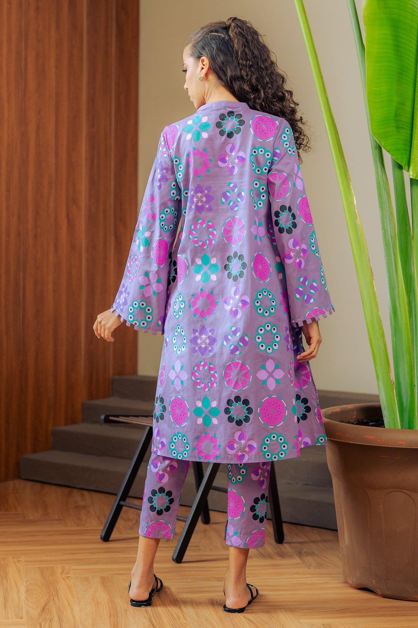 Vibrant Floral Fusion Kurta Set