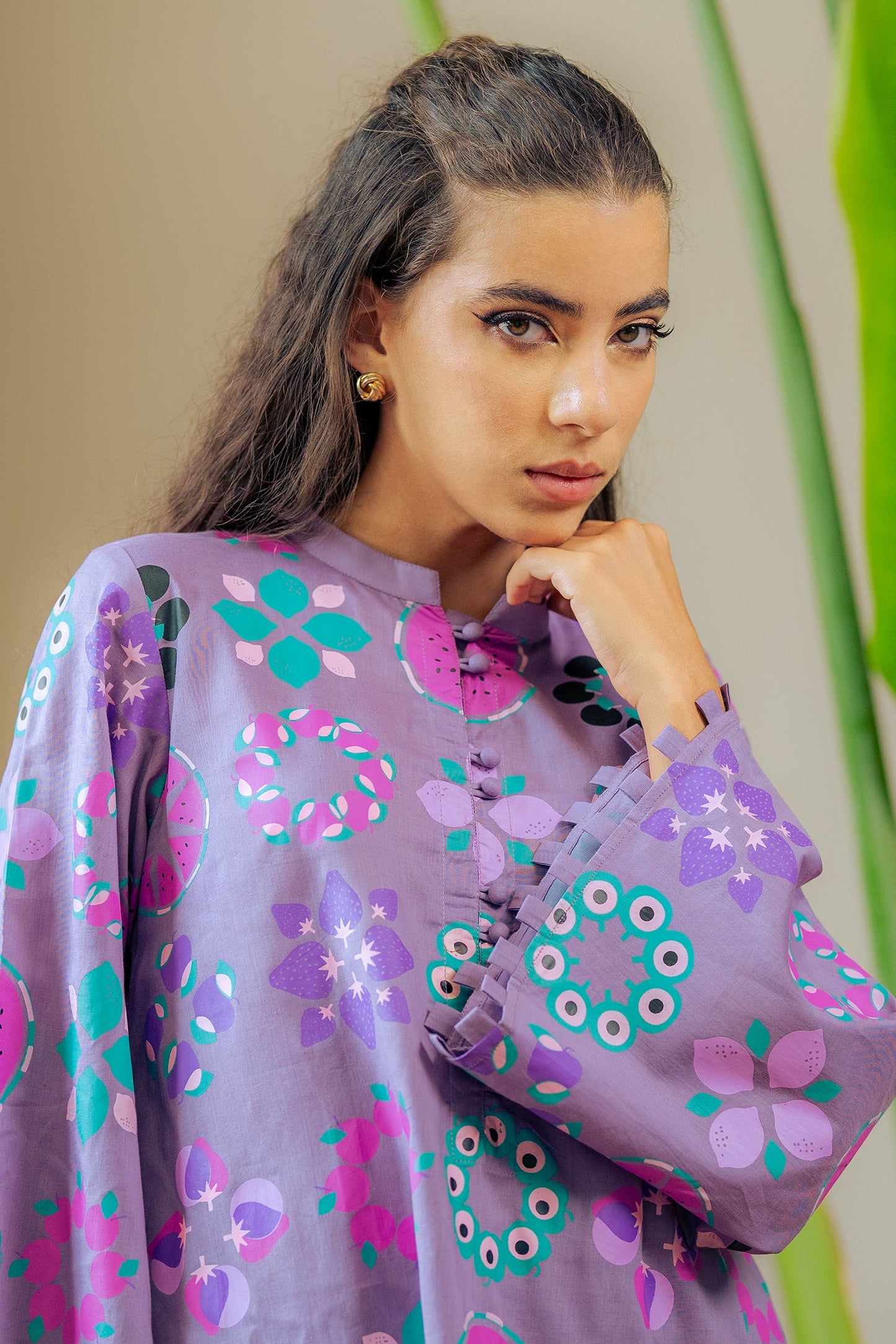 Vibrant Floral Fusion Kurta Set