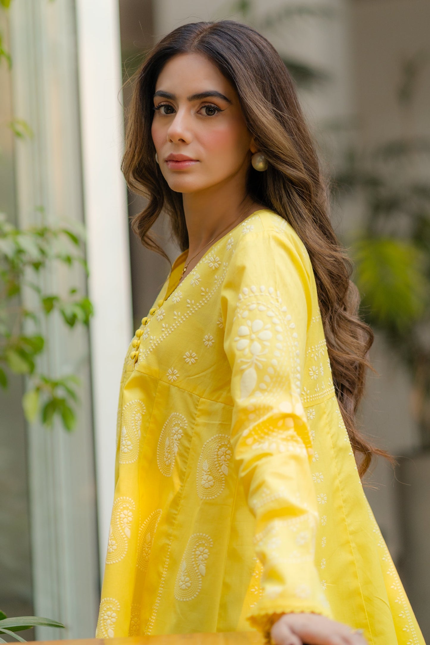 Sunny Yellow Embroidered Ensemble