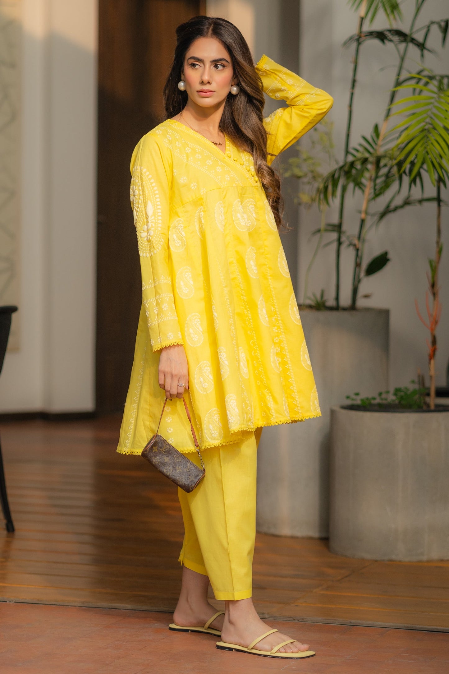 Sunny Yellow Embroidered Ensemble