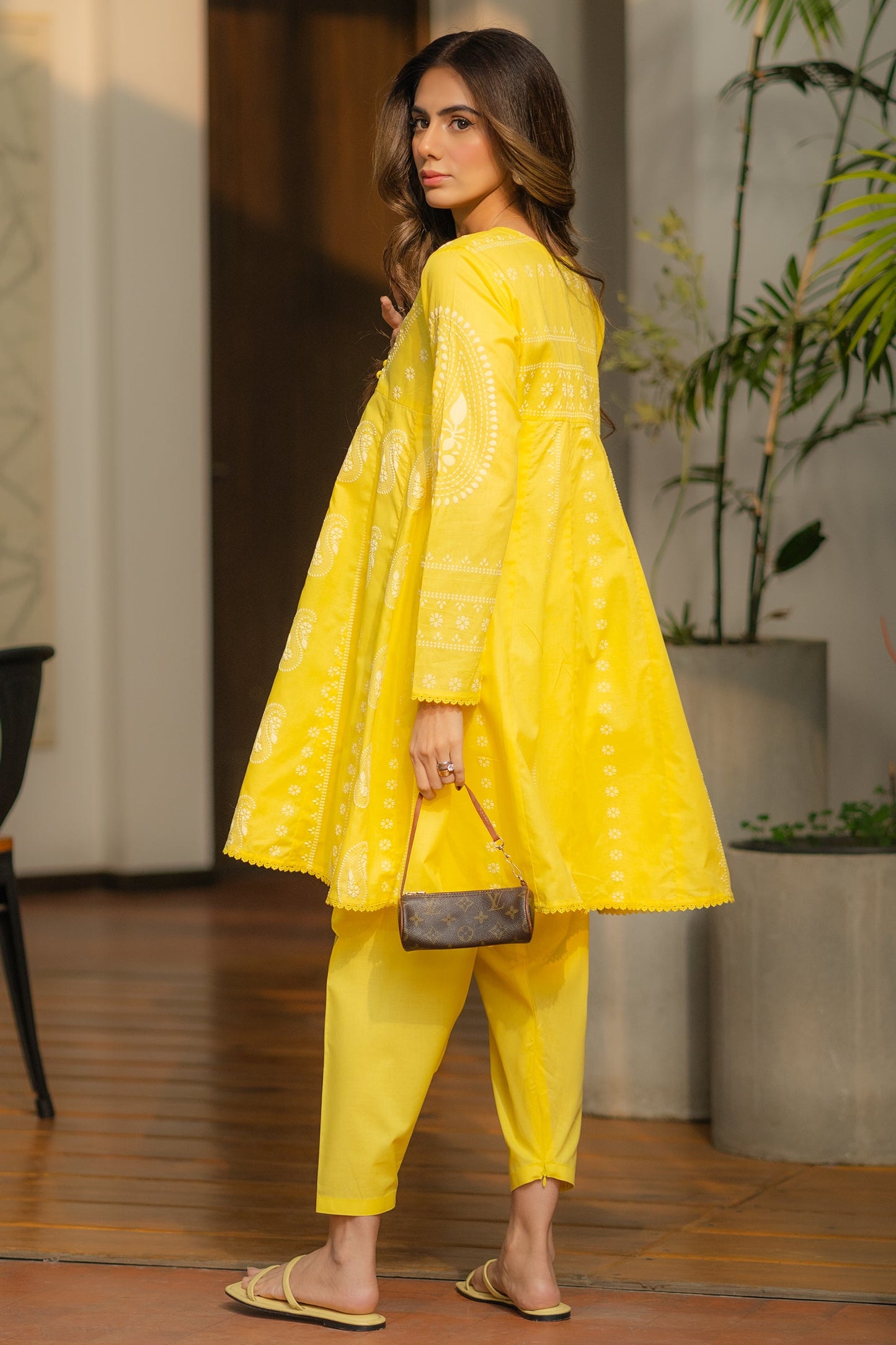 Sunny Yellow Embroidered Ensemble